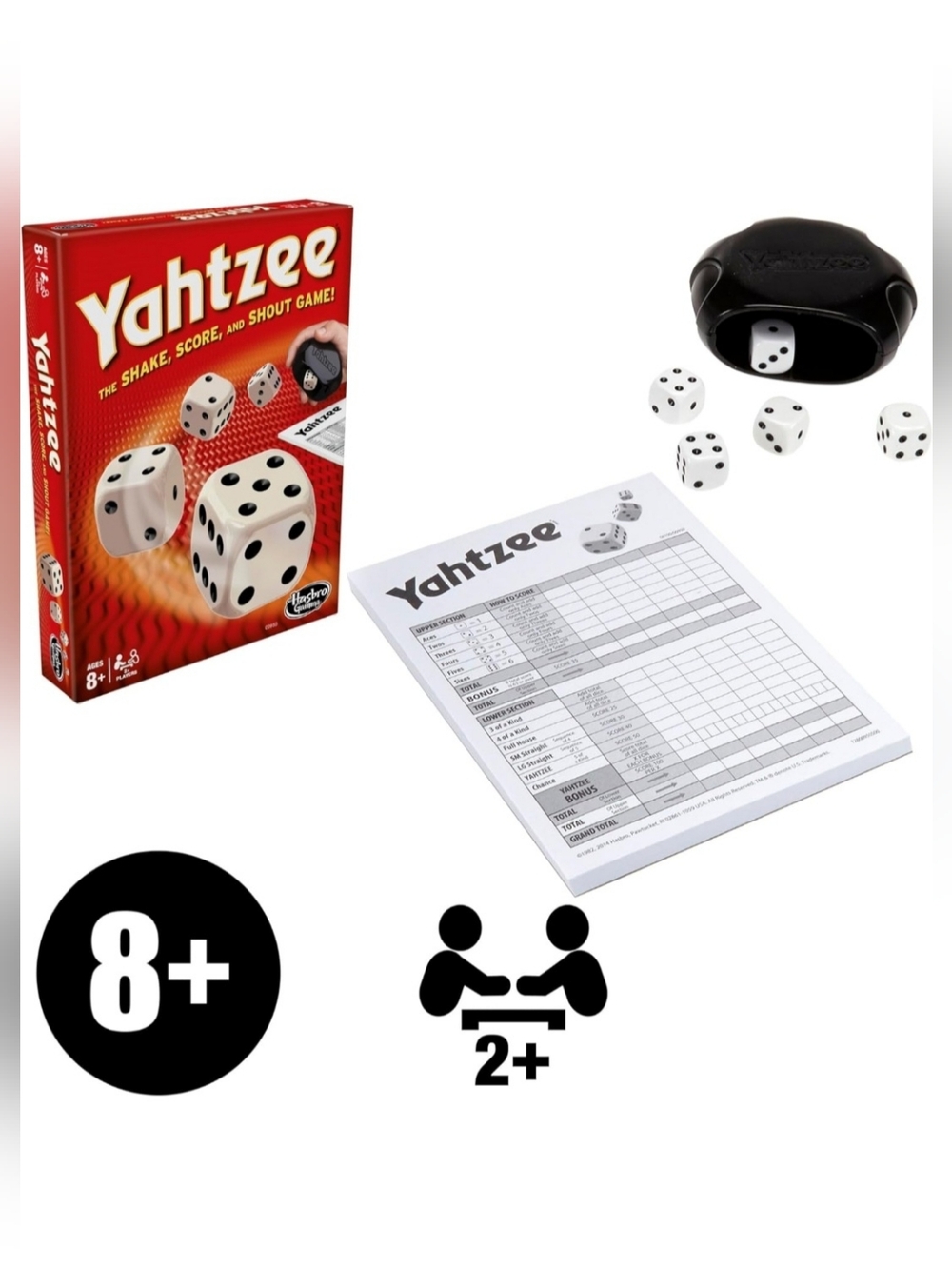 2014 YAHTZEE The Shake/Score/Shout/ Dice Game Hasbro Brand New Factory Sealed. T
